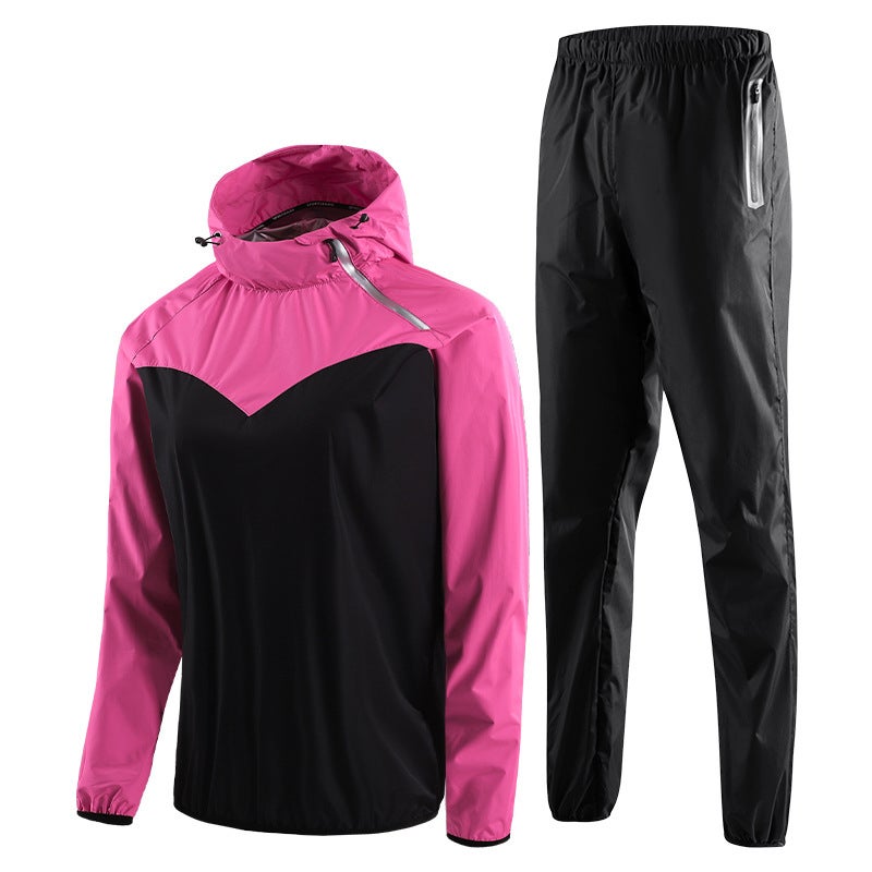 Sweat Suit Couple Sports Suit Men And Women Running Fitness Sweat Reducing Fat Body Shaping Couple Sports Suit - Image 1